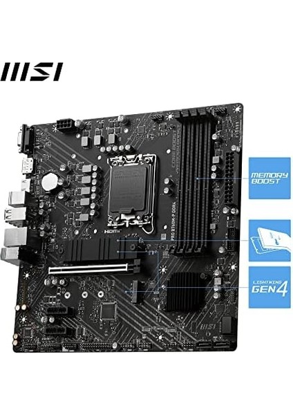 Menashop Pro B760M-P Ddr4 Anakart, Micro-Atx - Intel 12. ve 13. Nesil Çekirdek Işlemcileri, Lga 1700 - Ddr4 Bellek Yükseltme 4800+MHZ/OC, Pcıe 4.0 X16 Yuvası, M.2 Gen4 Yuvaları, Çeşitli
