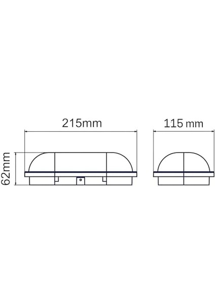 15W (120W) Oval Beyaz LED Nem Su Geçirmez Banyo Bahçe Balkon Modern Tavan Duvar Lambası 6500K Beyaz Işık IP65 Dış Mekan Kullanıma Uygun