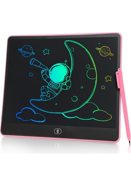 Çocuklar ve Yetişkinler Için Dokunmatik Ekran Dijital Çizim Tahtası, Kalemli Yazı ve Çizim Tableti (Pembe, Cwt-16)