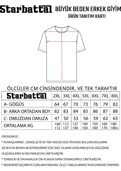 Erkek Büyük Beden Sıfır Yaka Tişört Black 25176 Sıyah