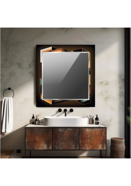 - Dekorarif Desenli Kare Duvar Aynası 174