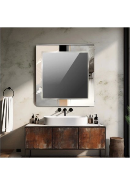 - Dekorarif Desenli Kare Duvar Aynası 18