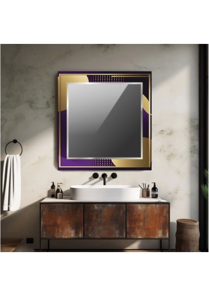 - Dekorarif Desenli Kare Duvar Aynası 27