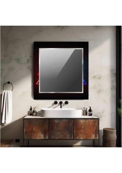 - Dekorarif Desenli Kare Duvar Aynası 176