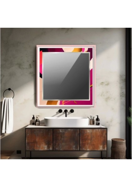 - Dekorarif Desenli Kare Duvar Aynası 181