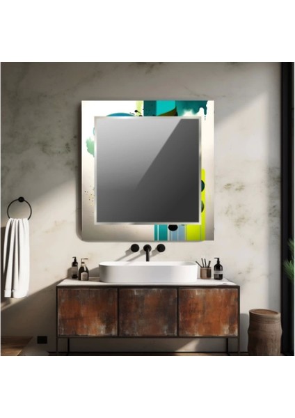 - Dekorarif Desenli Kare Duvar Aynası 189