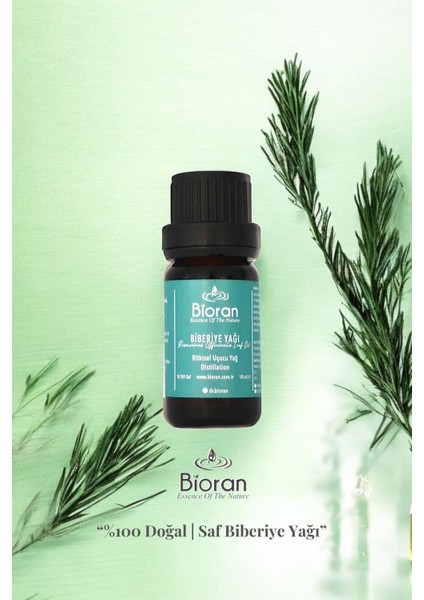 Biberiye Yağı Saf Bitkisel Uçucu Yağ 10 ml. (Rosmarinus Officinalis Leaf Oil)
