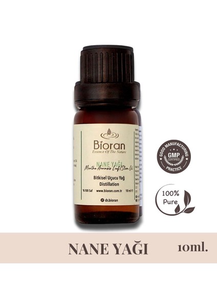 Nane Yağı Saf Bitkisel Uçucu Yağ 10 ml. (Mentha Arvensis Leaf/stem Oil)