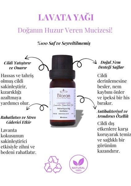 Lavanta Yağı % 100 Saf Bitkisel Uçucu Yağ 20 ml. (Lavender Essential Oil) fiyatları