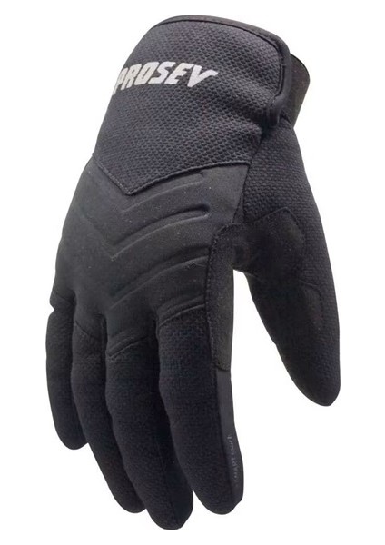 PX12 Neopren Kumaş Motosiklet Eldiveni Siyah