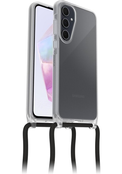 Menashop React Necklace Kılıf, Galaxy A35 5g Için, Ultra Ince, Koruyucu Kılıf, Ayarlanabilir ve Çıkarılabilir Cep Telefonu Zincirli, Askeri Standartlara Göre Test Edilmiştir, Şeffaf