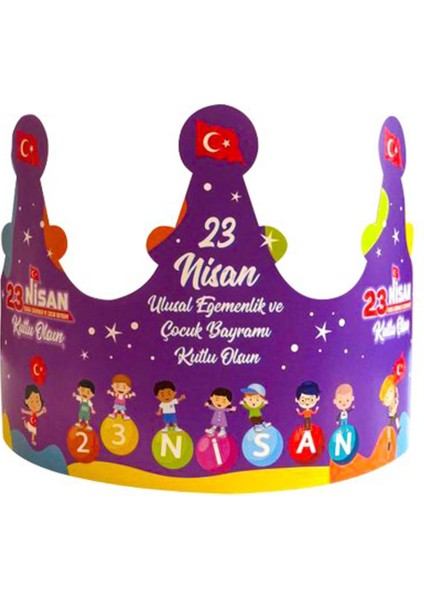 23 Nisan Temalı Karton Taç - 15 Adet