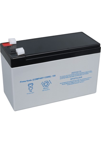 YH-127.0 12 Volt - 7 Amper Akü (150 x 65 x 90 Mm)-Findit