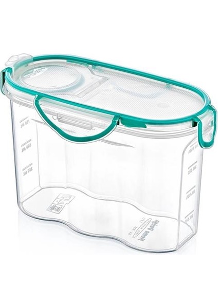 Kilitli Kapaklı Contalı Hava,su Sıvı Geçirmez 1,2 Litre Erzak Saklama KABI-SA580-FINDIT indirimleri