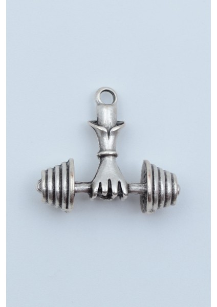 Halter - Dambıl Kolye Ucu - Antik Gümüş Kaplama - Kod:163