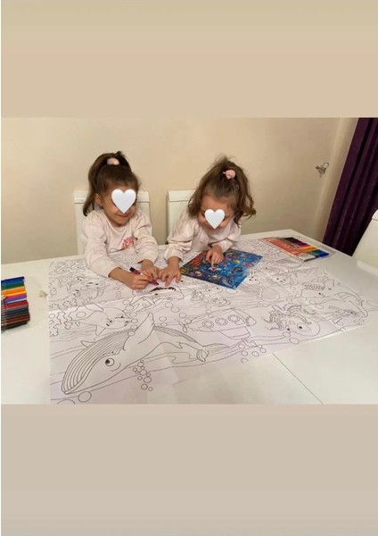 Erkek Çocuklar Için Dev Boyama Setleri, Dinozor, Uzay, Okyanus.. Temalı 8 Adet (67.5 x 100 Cm)