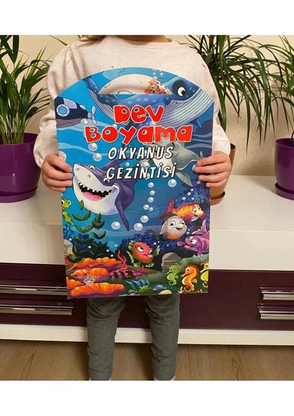 Erkek Çocuklar Için Dev Boyama Setleri, Dinozor, Uzay, Okyanus.. Temalı 8 Adet (67.5 x 100 Cm)