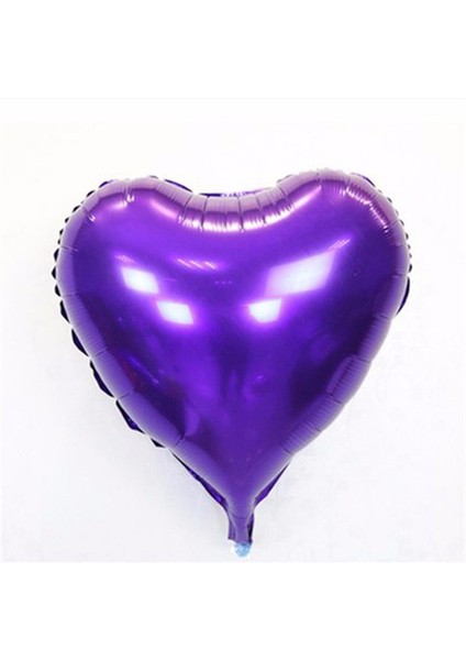 Büro Ev Partisi Için 100 cm Mor Kalp Folyo Balon