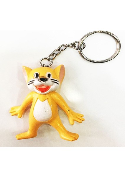 Büro Ev Hediyesi İçin Çizgi Kedi Tom Modeli Anahtarlığı