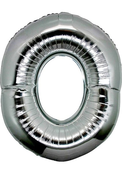 Büro Ev Partisi Için 100 cm O Harf Silver Folyo Balon