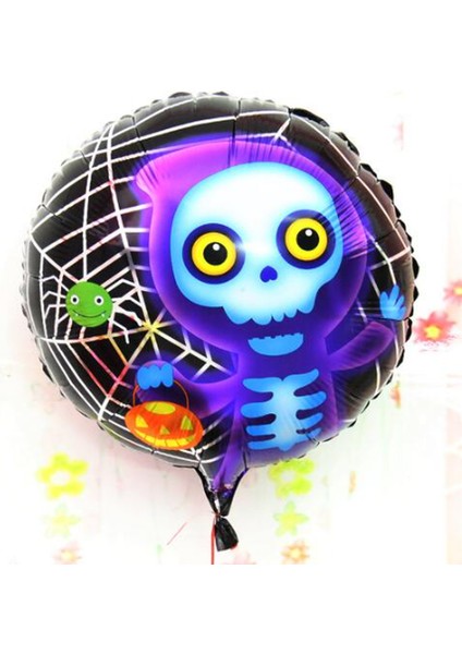 Büro Ev Partisi Için 45 cm Halloween Iskelet Hayalet Folyo Balon