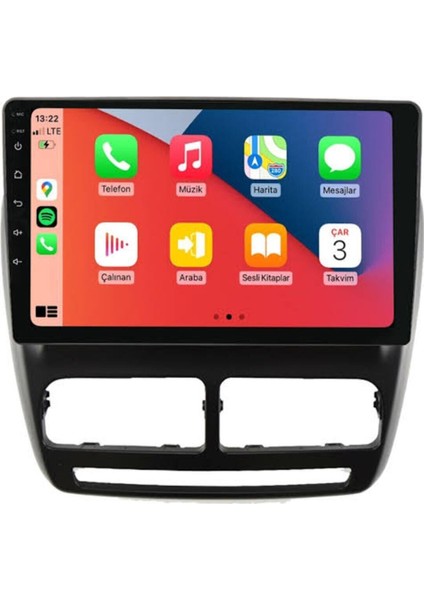 Fiat Doblo D3 Carplay Android 10 Inç Uyumlu Ekran 4 GB Ram 64 GB Hafıza Navigasyon Multimedya Teyp