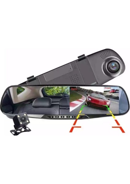 4,3'' Inç Full Hd Yol Kayıt ve Geri Görüş Kameralı Dikiz Ayna