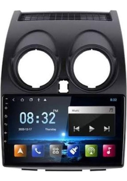 Nissan Qashqai Uyumlu Carplay Android 9 Inç Ekran 4 GB Ram 64 GB Hafıza Multimedya (2007-2013) modelleri