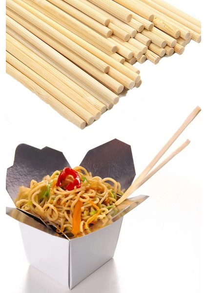 Chopstick Çin Kaşıkları Özel Organik Yıkanabilir Ahşap 10'lu Chopstick