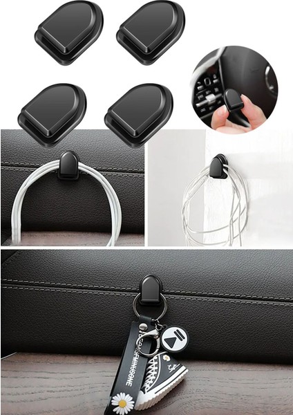 10 Adet Çok Işlevli Kanca Çift Taraflı Bantlı Küçük Her Yere Yapışan Askılar modelleri