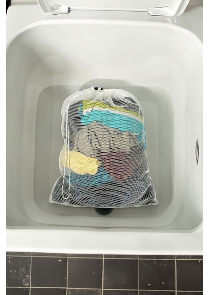 Çamaşır Filesi 40 x 60 cm Büyük Boy Kirli Çamaşır Yıkama Filesi Makine Filesi