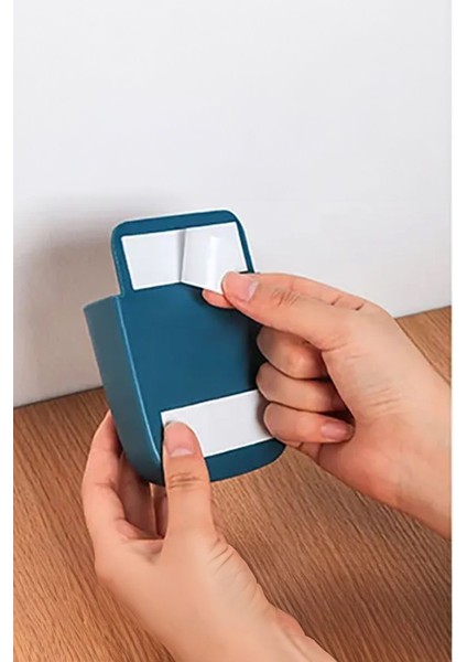 Duvara Yapışan Yapışkanlı Organizer Telefon Şarj Alanı Duvara As Sabitle