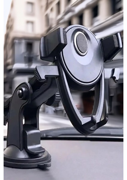 Oto Araba Içi Tutacağı 360 Derece Dönebilen Telefon Tutucu Gidon Üzeri Cama Yapışır