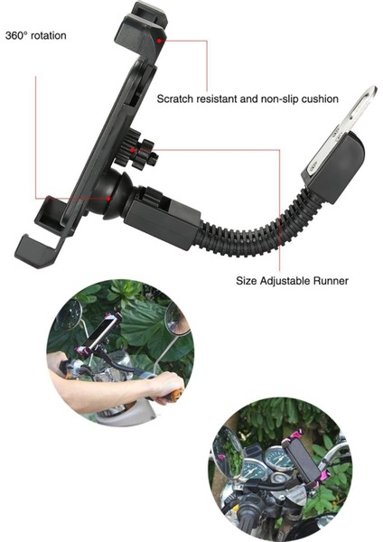 Aynaya Monte Edilebilen Şık Görünüşlü Şık Tasarımı Ile Yeni Tip Gidon Üzeri Telefon Tutucu fırsatları