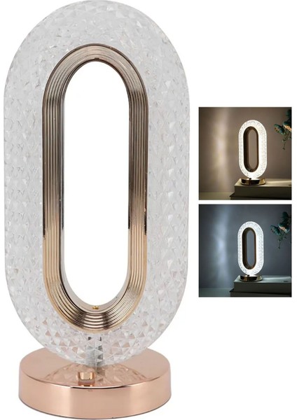 Kablosuz Şarjlı Kristal LED Masa Lambası: Restoran, Bar, Otel, Yemek Masası, Ambians, Şık