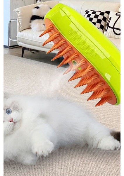 Evcil Hayvan Kedi Tüylerini Buhar İle Beraber Taramak İçin Kedi Tarağı