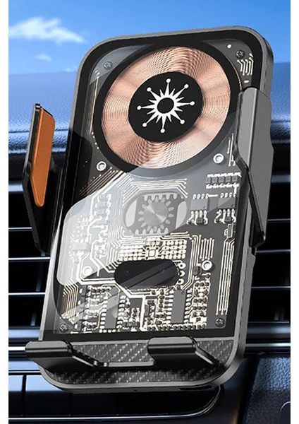 Kablosuz Araç Içi Cep Telefon Şarj Tutucu - Havalandırma Montajı Için Uygun Şeffaf C10 indirimleri