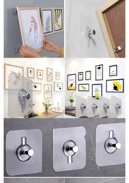 Duvara Zarar Vermeden Çivisiz 1 Adet Yapışkanlı Tablo Asacağı