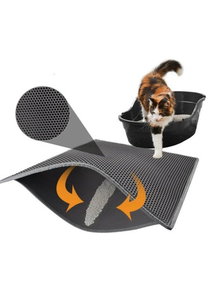 Su Geçirmez Kedi Kumu Önü Paspası Kedi Kum Temizleme