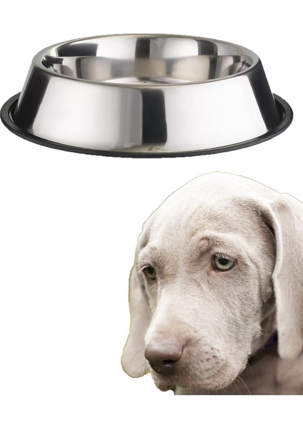 1 Adet Paslanmaz Çelik Mama Ve Su Kabı, Alt Taban 18 cm, Dayanıklı Metal Evcil Hayvan Kabı fırsatları