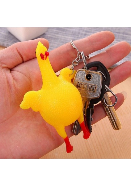 Büro Ev Hediyesi İçin Yumurtlayan Tavuk Anahtarlık