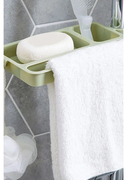 Musluk Için Organizer Sabunluk Havluluk Süngerlik 3'ü Bir Arada indirimleri