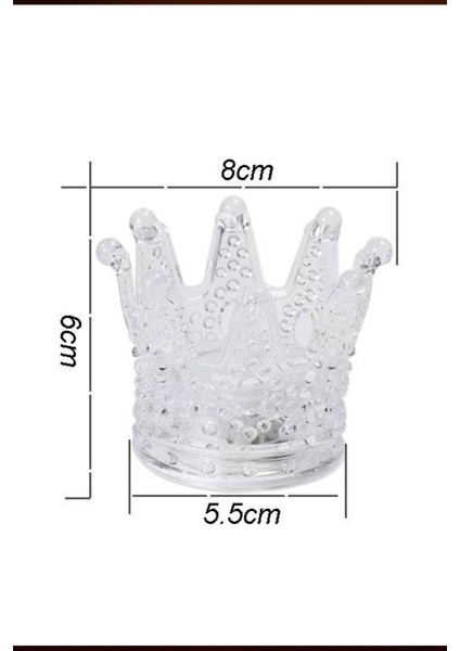 Atmosfer Gece Lambası Kral Tacı Mum Yatak Odası Lambası Şık LED Işık Masa Üzeri