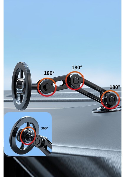 Sarsılmaz 360 Derece Telefon Tutucu - Masaüstü Için Paslanmaz Çelik Magsafe Destekli Tel Tutucu indirimleri