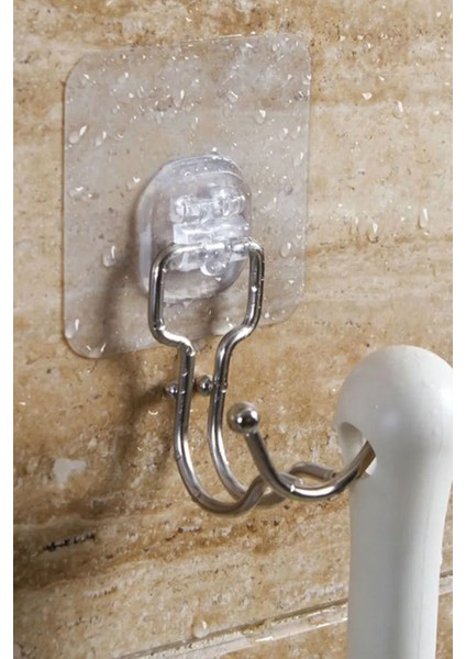 6X6CM Şeffaf Şık Görünüşlü Ağır Kaldırabilen Anahtarlık Askılık 5 Adet fiyatları