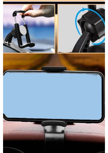 Araç Gösterge Üstü Telefon Tutucu 360 Derece Tüm Araçlar Için Uyumlu fırsatları