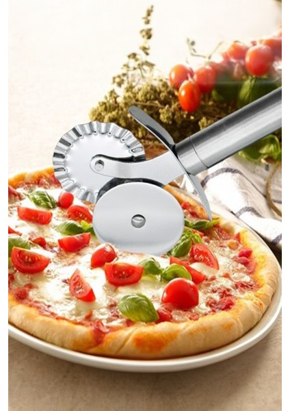 Çift Taraflı Pizza Kesici Bıçak Kolayca Kesim Yapın Düz ve Temiz Kesim fiyatları