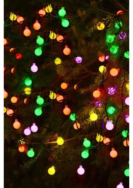 Bahçe Süsleme Işığı 4 Farklı Modlu 9 Metre 50 Adet Top LED