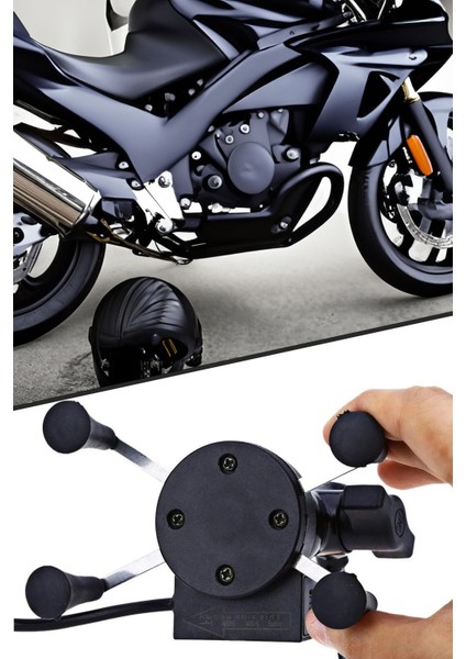 Gidon Üzeri Ahtapod Gibi Kavrayan Sabitleyici ve Güçlü Telefon Tutucu Bisiklet Motosiklet