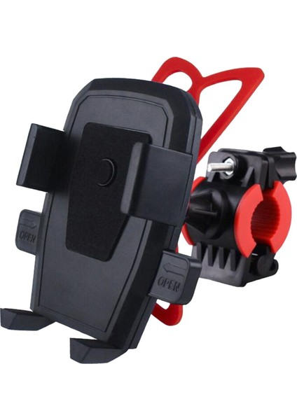 Lastik Destekli Standlı Bisiklet Telefon Tutucu Bisiklet Gidon Telefon Tutucu